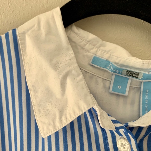 Draper James blue & white striped shirtdress - Picture 4 of 16